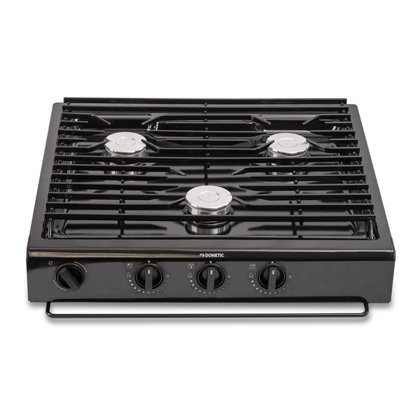 Dometic Atwood 50301 RV Kitchen 3Burner Cooktop Black Piezo Ignit