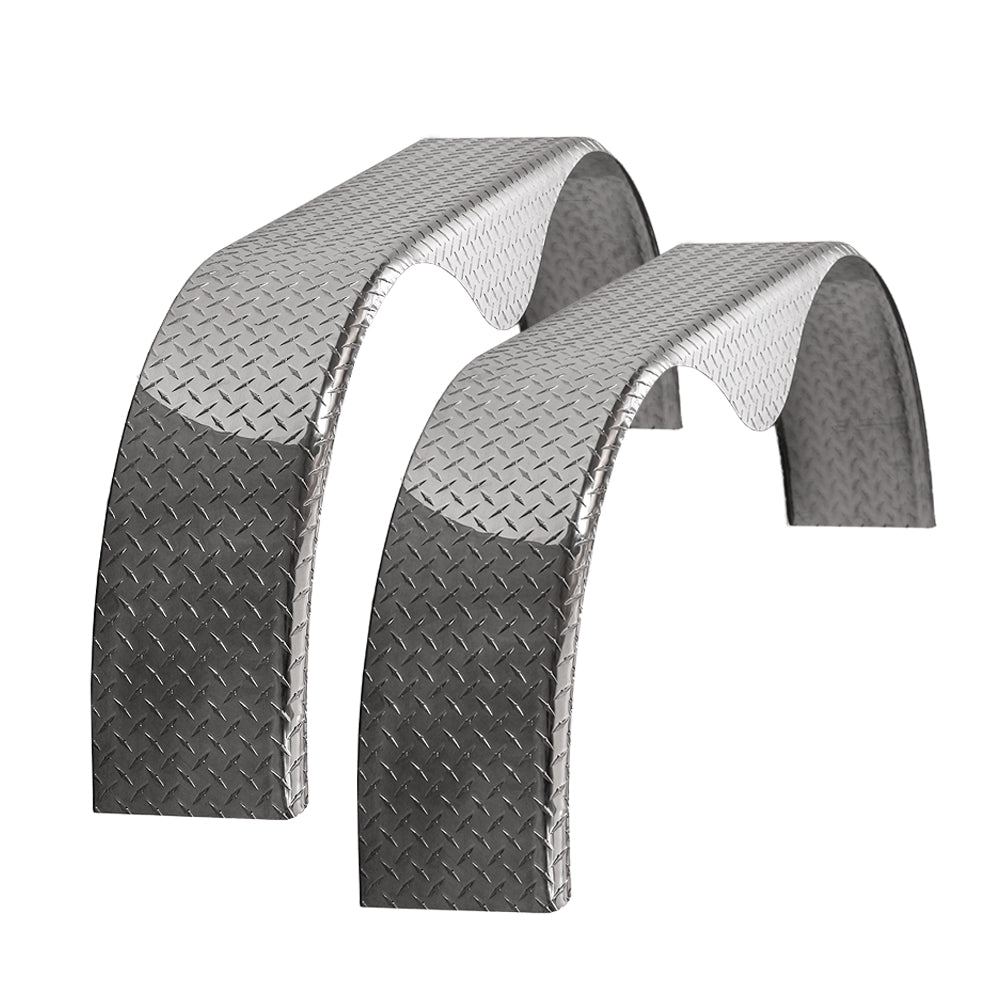 Aluminum Diamond Plate Tandem Teardrop Fender | 9x72x20 Fender