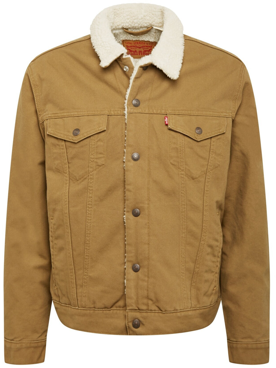 Levi's Canvas Sherpa Trucker Jacket - Washed Cougar