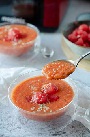 gazpacho con textura cremosa 