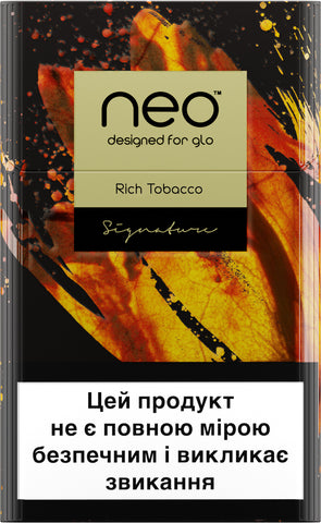 Стіки neo Rich Tobacco — найбільш виражений смак з високою інтенсивністю