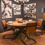 Hatfield Live Edge Collection Large Round Dining Table