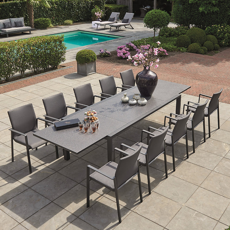 Anabel Extendable Outdoor Dining Table and 10 Chair Set – TierraAbode