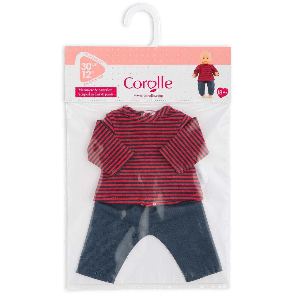 præmedicinering Grønne bønner Proportional Striped T-shirt and Pants 12" - Corolle – The Red Balloon Toy Store