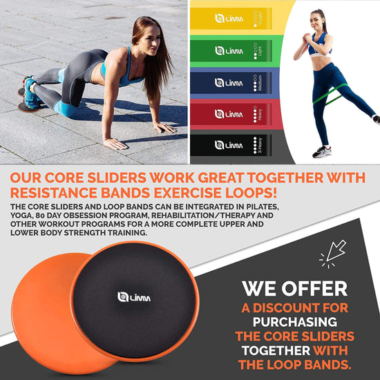 Exercise Core Sliders for Working Out, Tiction 2Pack Exercise