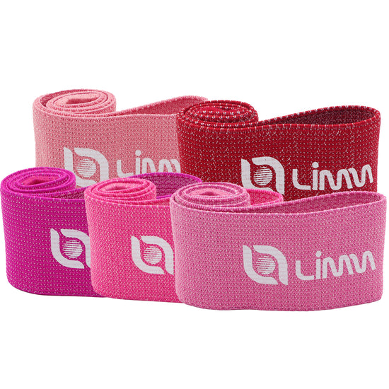 Set of 5 pink resistance bands 600 x 50 mm - Marbo Sport pink