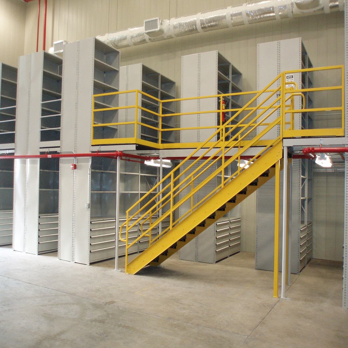 shelf supported mezzanine