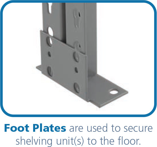 industrial shelving foot plates