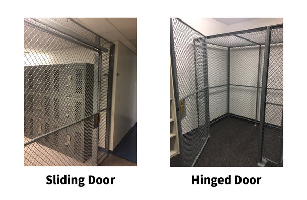sliding vs hinged door on wire mesh cages