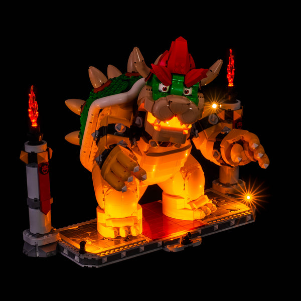  BrickBling LED Light for Lego 71411 The Mighty Bowser Building  Play Set; Remote Control Lighting Compatible with Lego Bowser -No Model  Included : Toys & Games