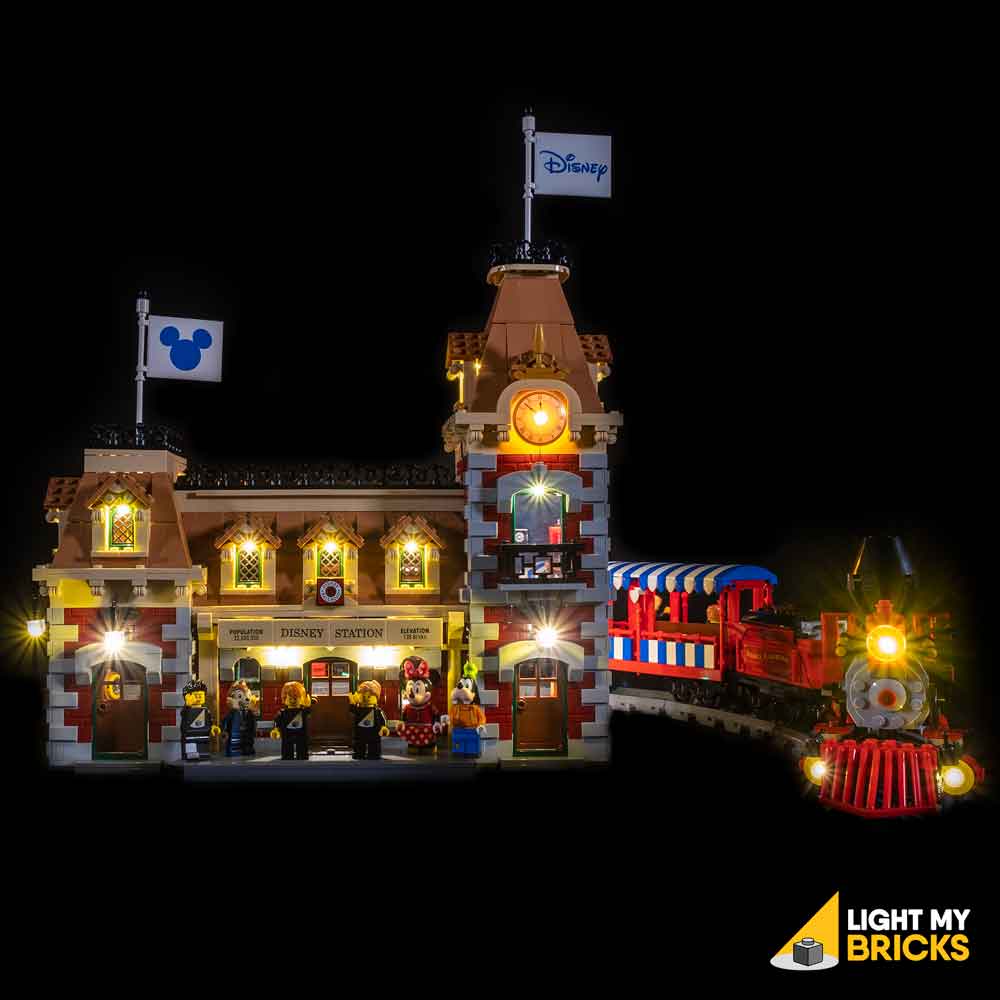 lego disneyland train and station