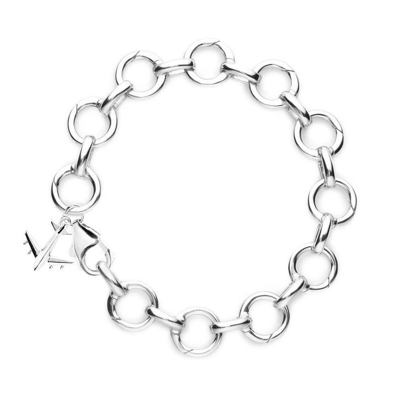 Silver Infinity Link Charm Bracelet - JET SET CANDY