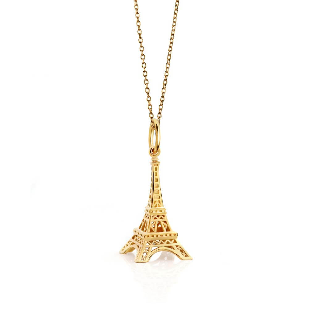 gold eiffel tower pendant