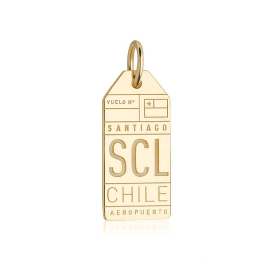 Jet Set Candy VCE Venice Luggage Tag Charm - Gold