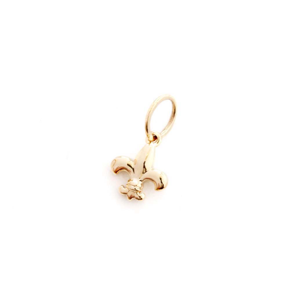 Solid Gold Mini Fleur de Lis Charm SET CANDY