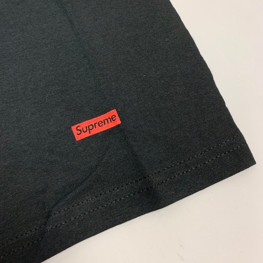 supreme hanes tee black