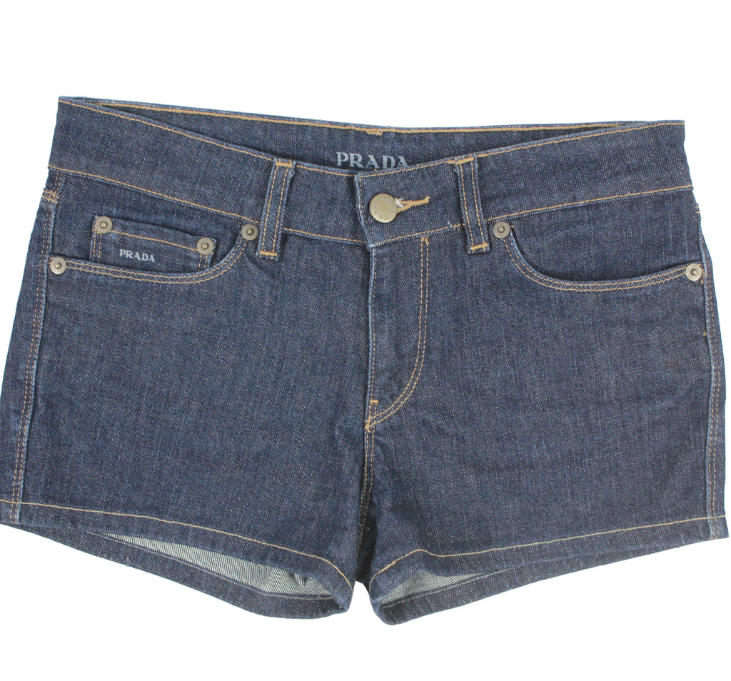 prada denim shorts