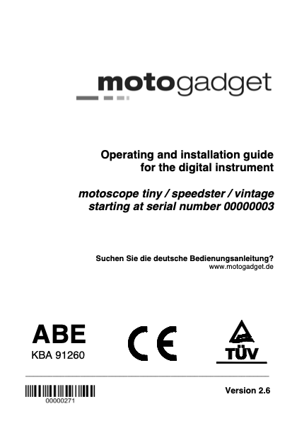 motoscope manual
