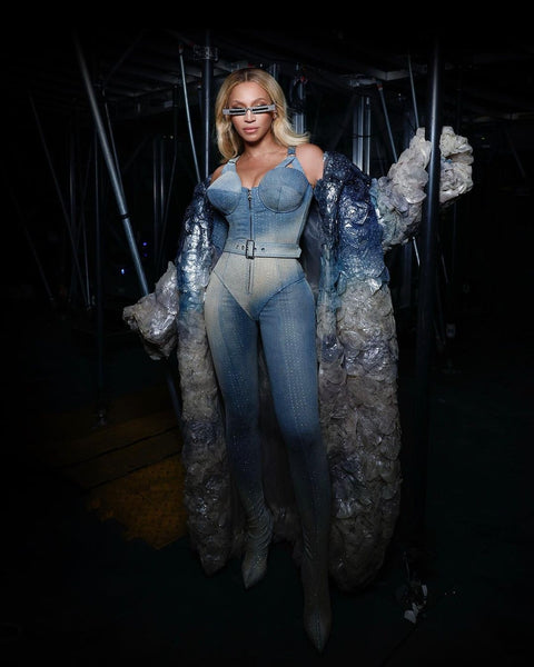 Beyoncé Denim Metallic Jeans | Live Lou Out