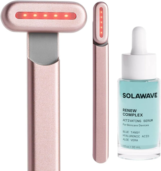 SolaWave 4-in-1 Facial Wand and Renew Complex Serum Bundle