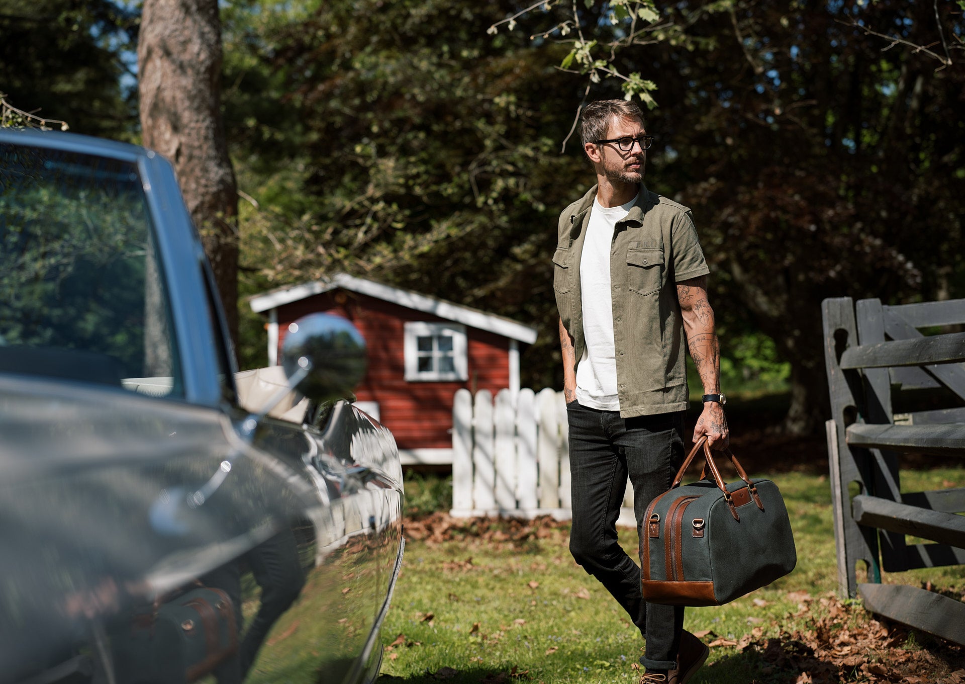 Waxed Canvas Garment Bag - Men's Garment Bag from Satchel & Page