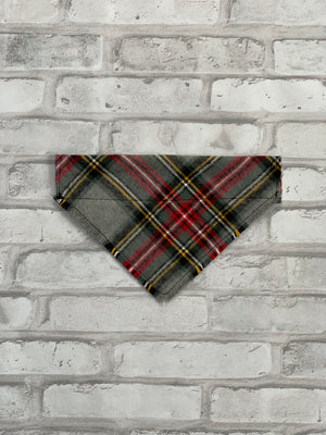 plaid dog scarf