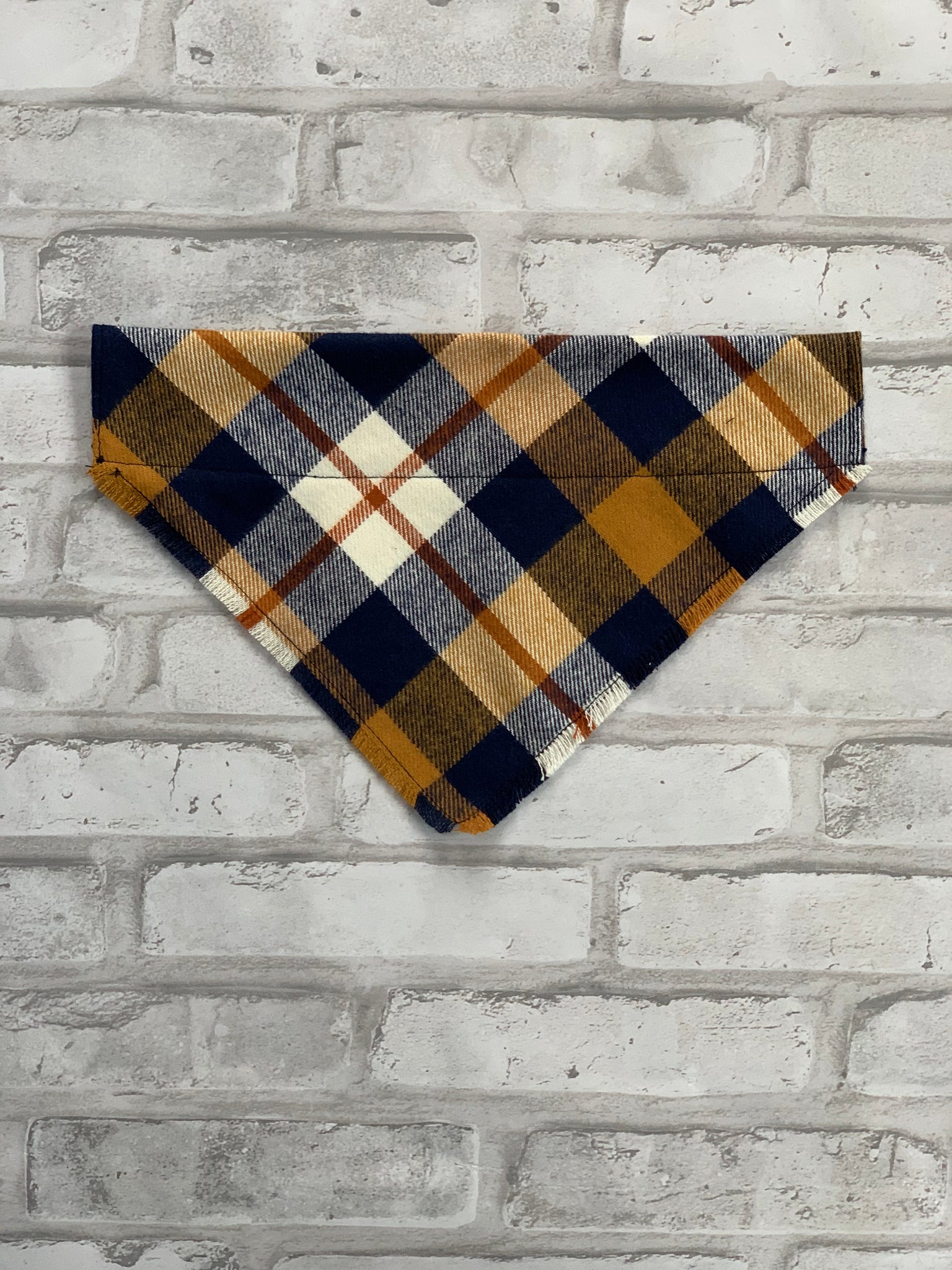 plaid dog scarf