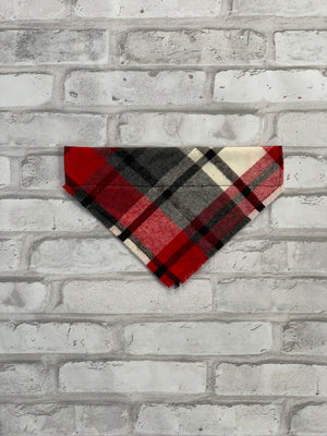 plaid dog scarf