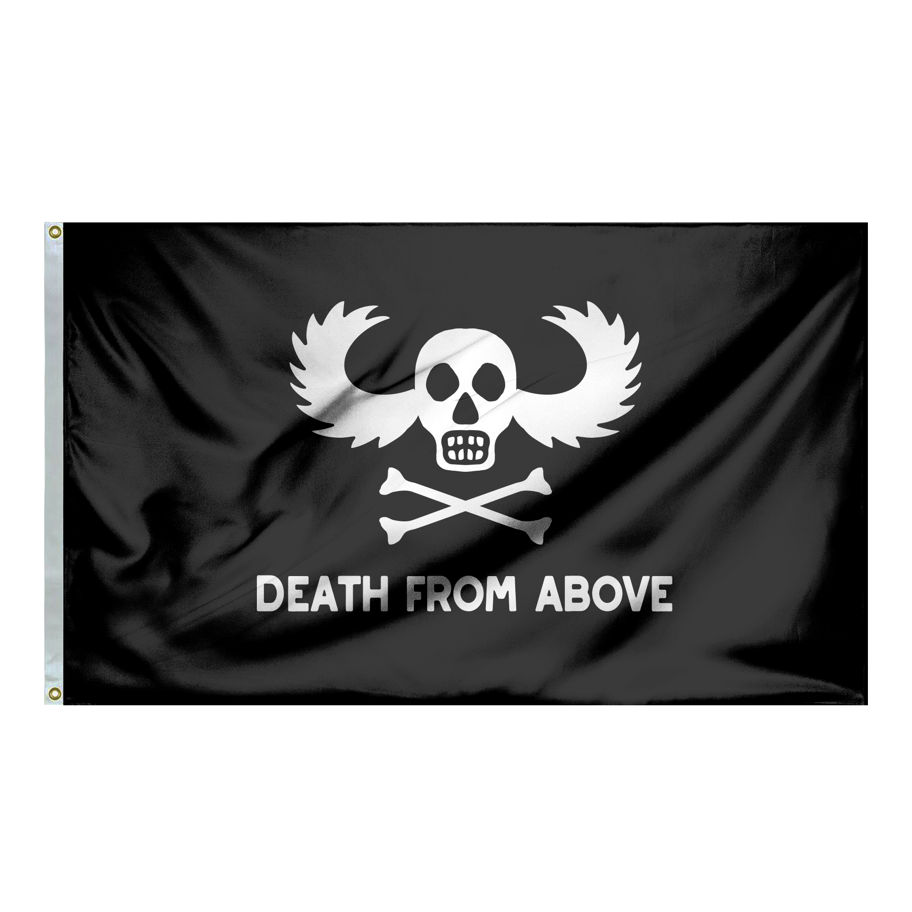 Image of Vietnam Airborne War Wings Flag DEATH 'kOM ABOVE 