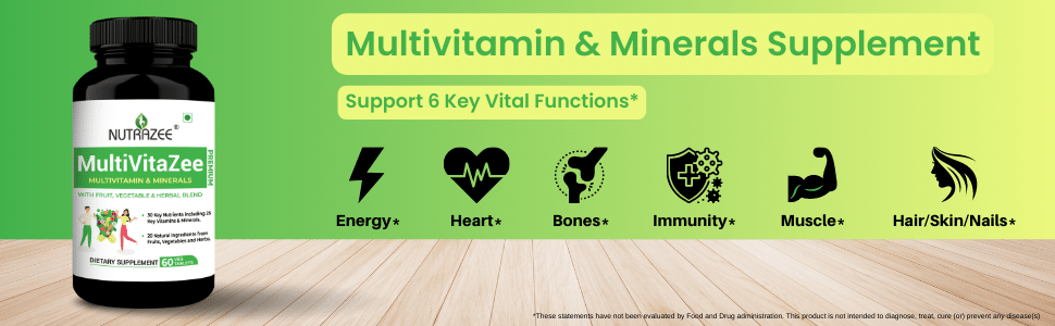 multivitazee multivitamin & minerals supplement tablet to support overall health