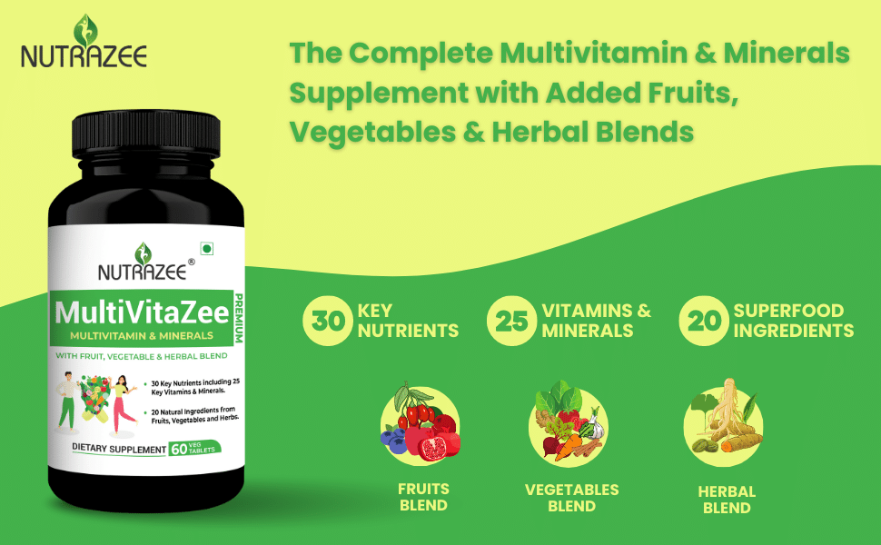 MultiVitaZee Multi Vitamins & Minerals Tablet Supplement for Men & Women online India