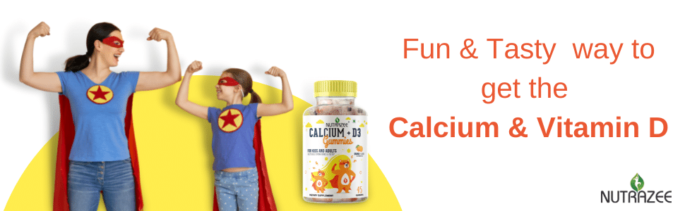 Calcium + Vitamin D gummies for Healthy growth of bones teeth India online