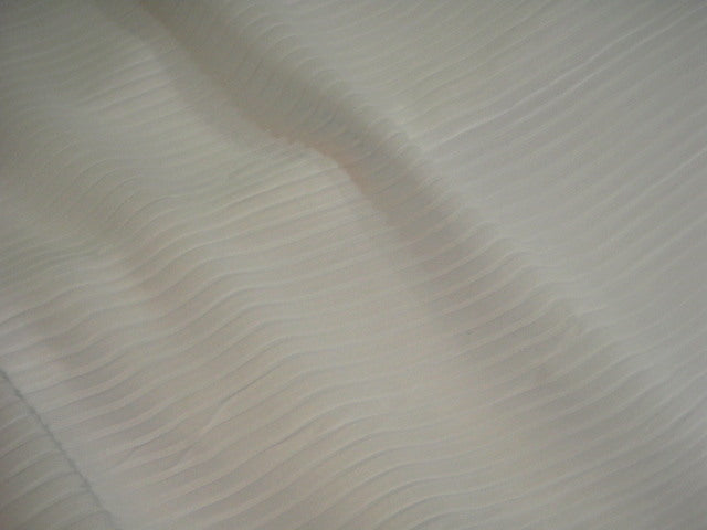 white pleated chiffon fabric
