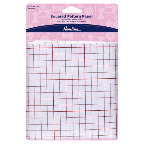 Dressmaking pattern paper, neutral or with a grid