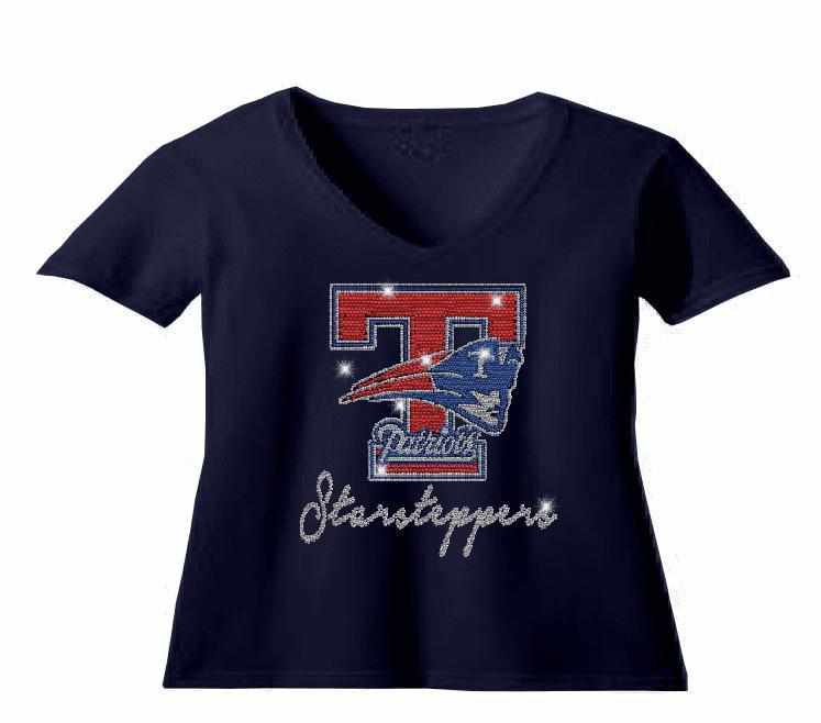 Becky's Boutique Twirling Is My Sport Spangle Rhinestone Bling Shirt - Available in Adult, Youth, Short, Long Sleeve, Tank or Hoodie Sweatshirt Ladies V-Neck Short