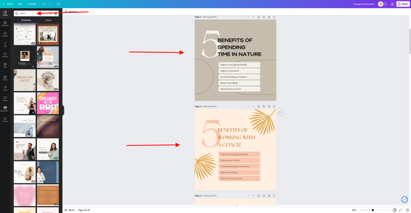 how to make social media templates in canva