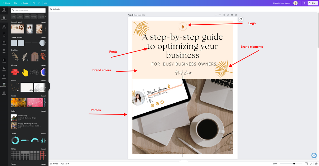 how to make a freebie lead magnet in canva