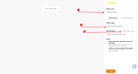 how to set up an automated email welcome flow