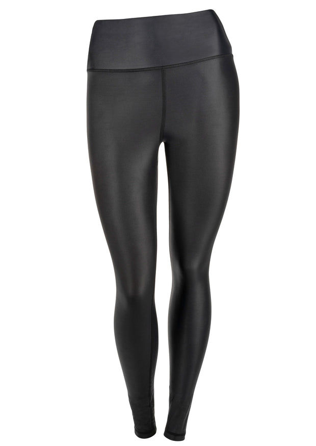 High-rise liquid leggings in black | YUCO