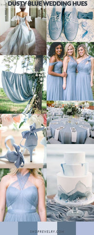 רעיונות לחתונה בצבע Dusty Blue