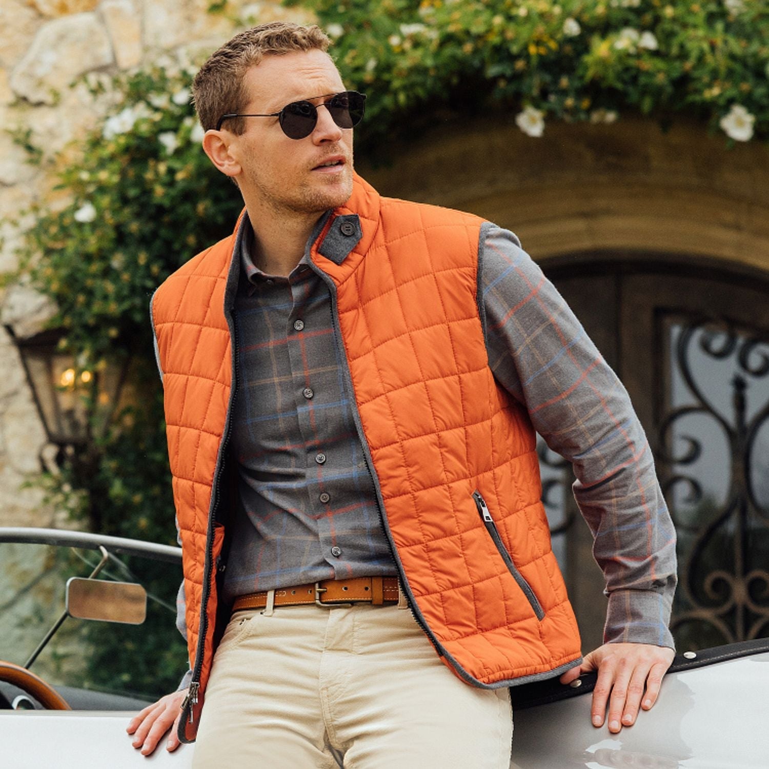 Leif Nelson LN5240 - Chaqueta vaquera para hombre con mangas de punto