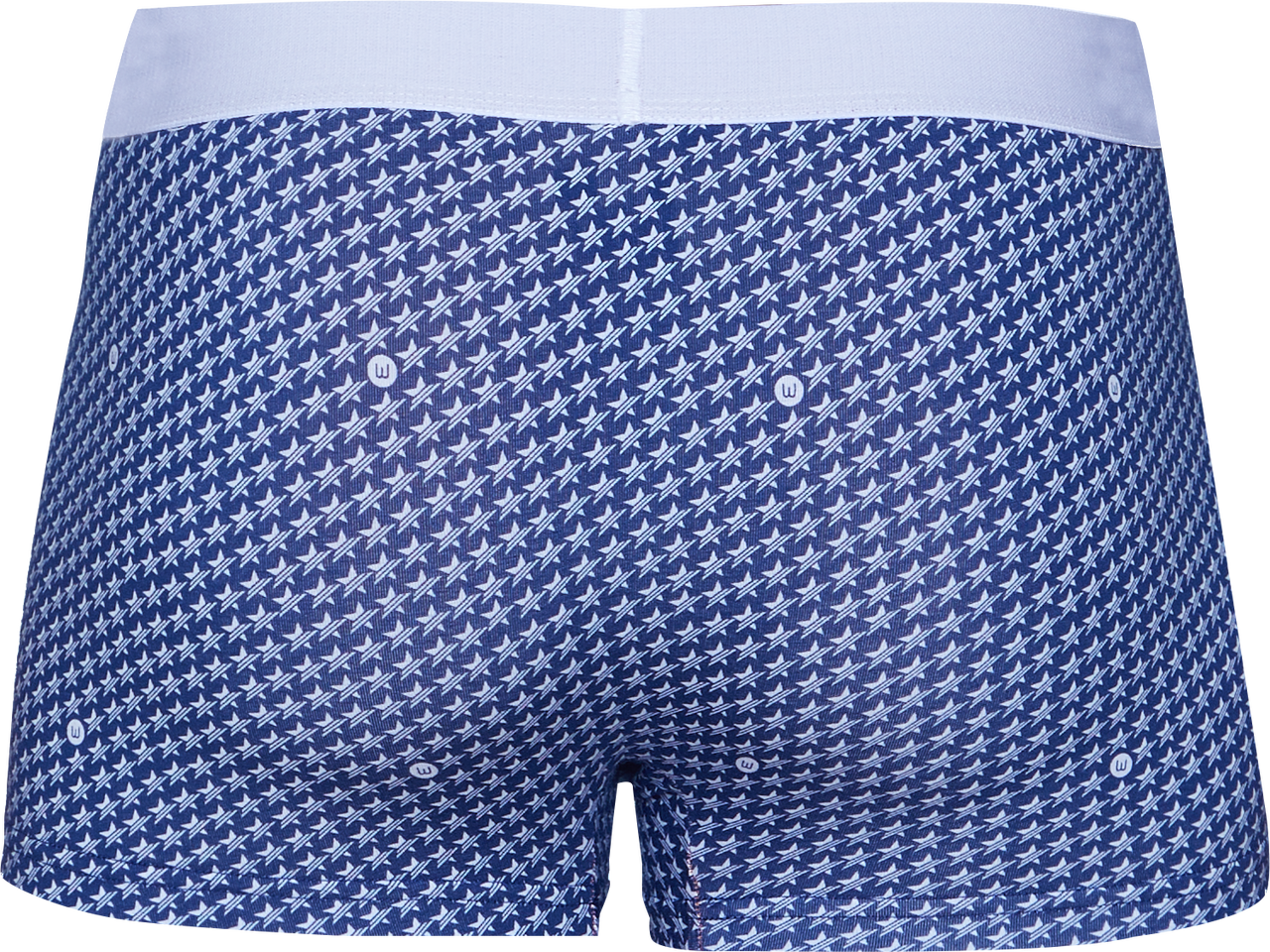 Trunk Style Briefs in Blue Houndstooth by Wood Underwear