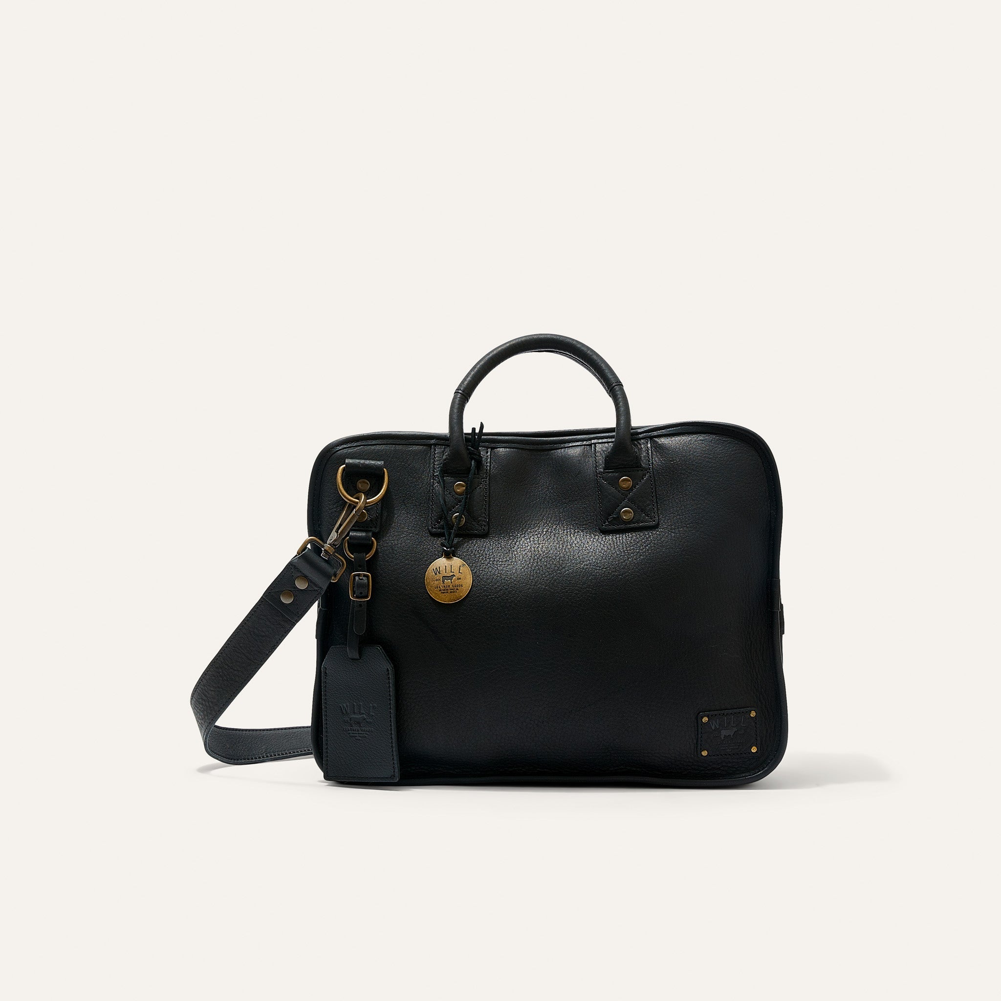 Hank Leather Satchel in Black by Will Goods - J. Men's Clothing