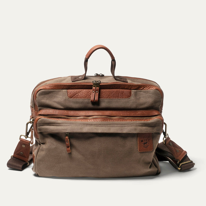 Men's Commuter Messenger Bag in Brown 'Tobacco' Leather - Thursday