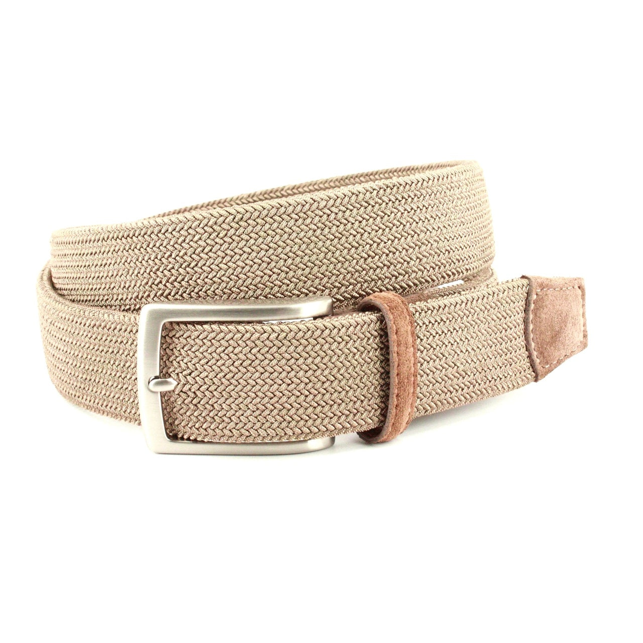 Torino Leather Belt 69048 - Camel - Size 46 - Woven - US Made