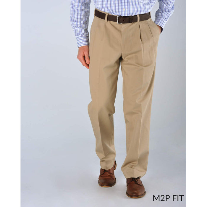 M1P Pleated Relaxed Fit Original Twills in Khaki by Bills Khakis