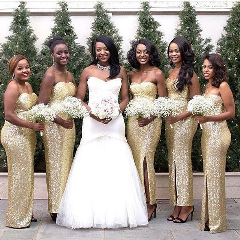 affordable gold bridesmaid dresses