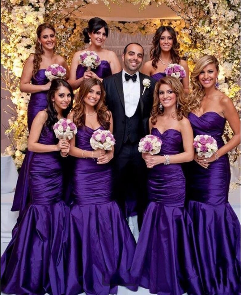 purple bridesmaids dress