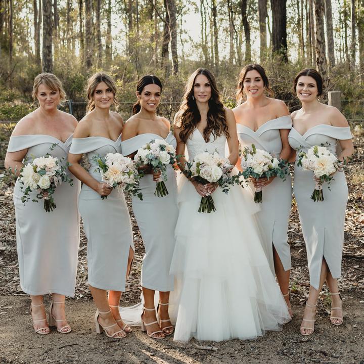 tea length bridesmaid dresses