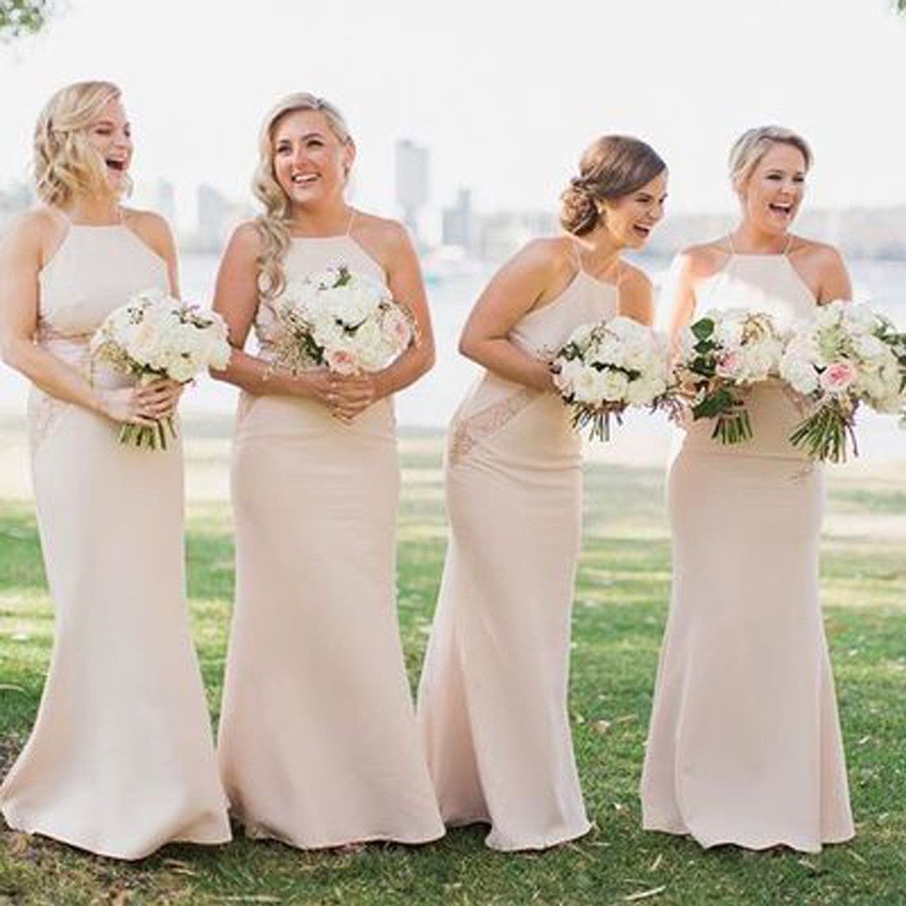 affordable blush bridesmaid dresses